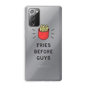 CaseCompany Fries before guys: Samsung Galaxy Note 20 / Note 20 5G Transparant Hoesje