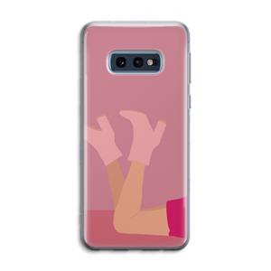 CaseCompany Pink boots: Samsung Galaxy S10e Transparant Hoesje