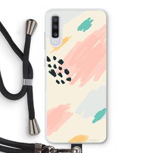 CaseCompany Sunday Chillings: Samsung Galaxy A70 Transparant Hoesje met koord