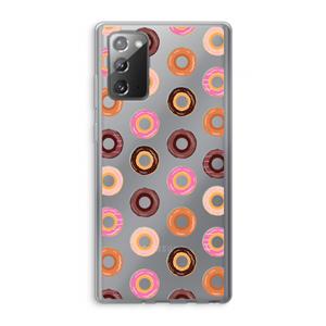 CaseCompany Donuts: Samsung Galaxy Note 20 / Note 20 5G Transparant Hoesje