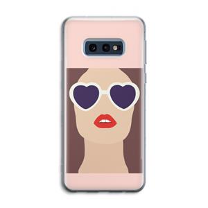 CaseCompany Red lips: Samsung Galaxy S10e Transparant Hoesje