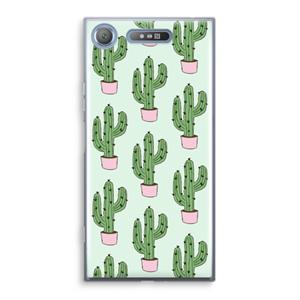 CaseCompany Cactus Lover: Sony Xperia XZ1 Transparant Hoesje