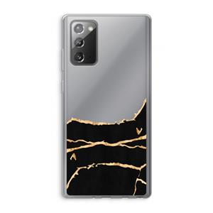 CaseCompany Gouden marmer: Samsung Galaxy Note 20 / Note 20 5G Transparant Hoesje