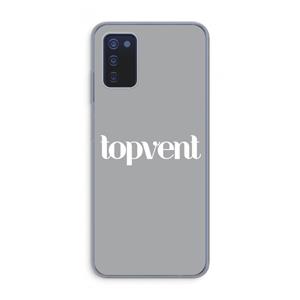CaseCompany Topvent Grijs Wit: Samsung Galaxy A03s Transparant Hoesje