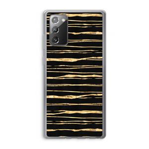 CaseCompany Gouden strepen: Samsung Galaxy Note 20 / Note 20 5G Transparant Hoesje