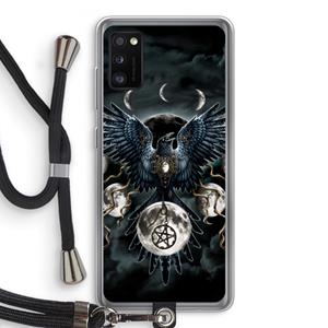 CaseCompany Sinister Wings: Samsung Galaxy A41 Transparant Hoesje met koord