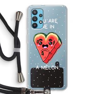 CaseCompany One In A Melon: Samsung Galaxy A32 4G Transparant Hoesje met koord