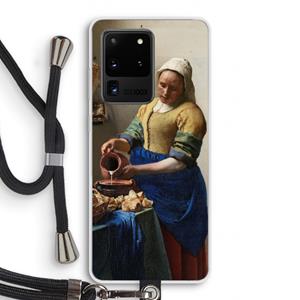 CaseCompany The Milkmaid: Samsung Galaxy S20 Ultra Transparant Hoesje met koord