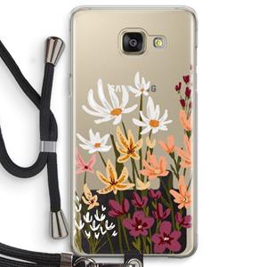 CaseCompany Painted wildflowers: Samsung Galaxy A5 (2016) Transparant Hoesje met koord