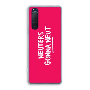 CaseCompany Neuters (roze): Sony Xperia 5 II Transparant Hoesje