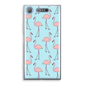 CaseCompany Anything Flamingoes: Sony Xperia XZ1 Transparant Hoesje