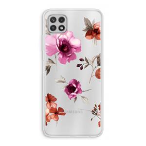 CaseCompany Geschilderde bloemen: Samsung Galaxy A22 4G Transparant Hoesje