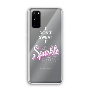 CaseCompany Sparkle quote: Samsung Galaxy S20 Transparant Hoesje