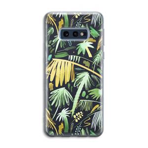 CaseCompany Tropical Palms Dark: Samsung Galaxy S10e Transparant Hoesje