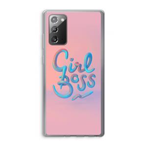 CaseCompany Girl boss: Samsung Galaxy Note 20 / Note 20 5G Transparant Hoesje