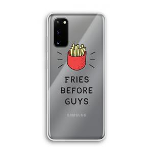 CaseCompany Fries before guys: Samsung Galaxy S20 Transparant Hoesje