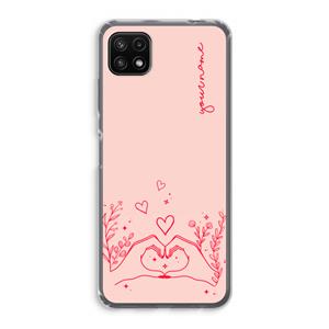 CaseCompany Love is in the air: Samsung Galaxy A22 5G Transparant Hoesje