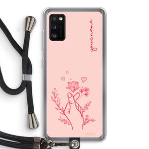 CaseCompany Giving Flowers: Samsung Galaxy A41 Transparant Hoesje met koord