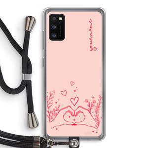 CaseCompany Love is in the air: Samsung Galaxy A41 Transparant Hoesje met koord