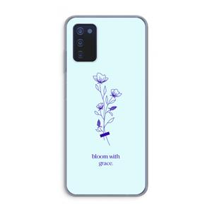 CaseCompany Bloom with grace: Samsung Galaxy A03s Transparant Hoesje