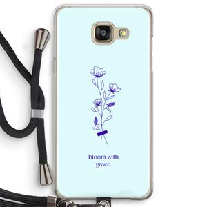 CaseCompany Bloom with grace: Samsung Galaxy A5 (2016) Transparant Hoesje met koord
