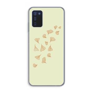 CaseCompany Falling Leaves: Samsung Galaxy A03s Transparant Hoesje