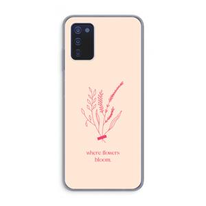 CaseCompany Where flowers bloom: Samsung Galaxy A03s Transparant Hoesje