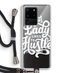 CaseCompany Hustle Lady: Samsung Galaxy S20 Ultra Transparant Hoesje met koord