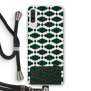 CaseCompany Moroccan tiles: Samsung Galaxy A70 Transparant Hoesje met koord