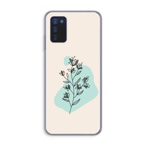 CaseCompany Violets are blue: Samsung Galaxy A03s Transparant Hoesje