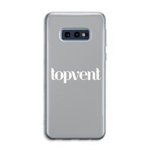 CaseCompany Topvent Grijs Wit: Samsung Galaxy S10e Transparant Hoesje