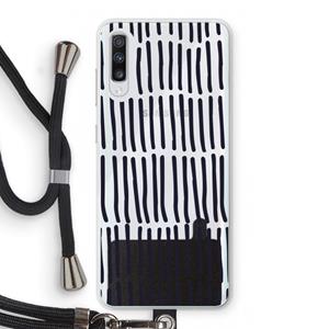 CaseCompany Moroccan stripes: Samsung Galaxy A70 Transparant Hoesje met koord