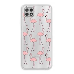 CaseCompany Anything Flamingoes: Samsung Galaxy A22 4G Transparant Hoesje