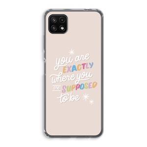 CaseCompany Right Place: Samsung Galaxy A22 5G Transparant Hoesje