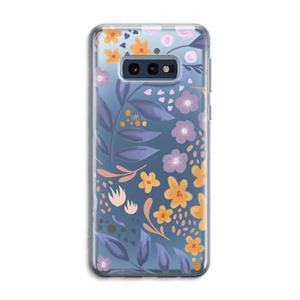 CaseCompany Flowers with blue leaves: Samsung Galaxy S10e Transparant Hoesje