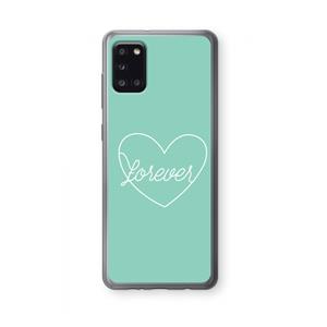 CaseCompany Forever heart pastel: Samsung Galaxy A31 Transparant Hoesje