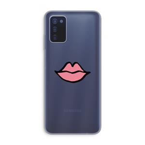 CaseCompany Kusje: Samsung Galaxy A03s Transparant Hoesje