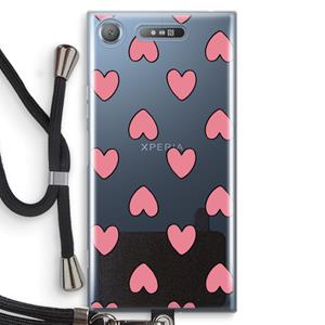 CaseCompany Ondersteboven verliefd: Sony Xperia XZ1 Transparant Hoesje met koord