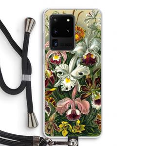 CaseCompany Haeckel Orchidae: Samsung Galaxy S20 Ultra Transparant Hoesje met koord