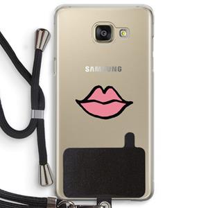 CaseCompany Kusje: Samsung Galaxy A5 (2016) Transparant Hoesje met koord