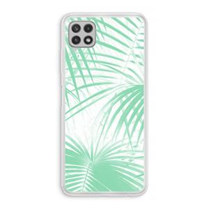 CaseCompany Palmbladeren: Samsung Galaxy A22 4G Transparant Hoesje