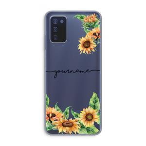 CaseCompany Zonnebloemen: Samsung Galaxy A03s Transparant Hoesje