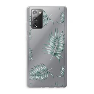 CaseCompany Simple leaves: Samsung Galaxy Note 20 / Note 20 5G Transparant Hoesje