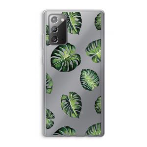 CaseCompany Tropische bladeren: Samsung Galaxy Note 20 / Note 20 5G Transparant Hoesje