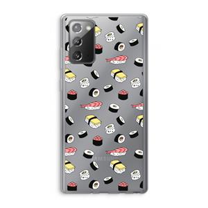 CaseCompany Sushi time: Samsung Galaxy Note 20 / Note 20 5G Transparant Hoesje