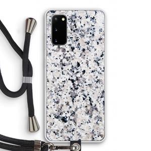 CaseCompany Gespikkelde marmer: Samsung Galaxy S20 Transparant Hoesje met koord