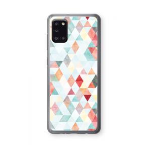 CaseCompany Gekleurde driehoekjes pastel: Samsung Galaxy A31 Transparant Hoesje