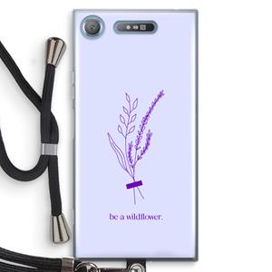CaseCompany Be a wildflower: Sony Xperia XZ1 Transparant Hoesje met koord