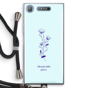 CaseCompany Bloom with grace: Sony Xperia XZ1 Transparant Hoesje met koord