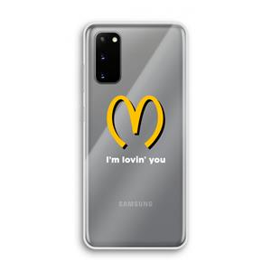 CaseCompany I'm lovin' you: Samsung Galaxy S20 Transparant Hoesje